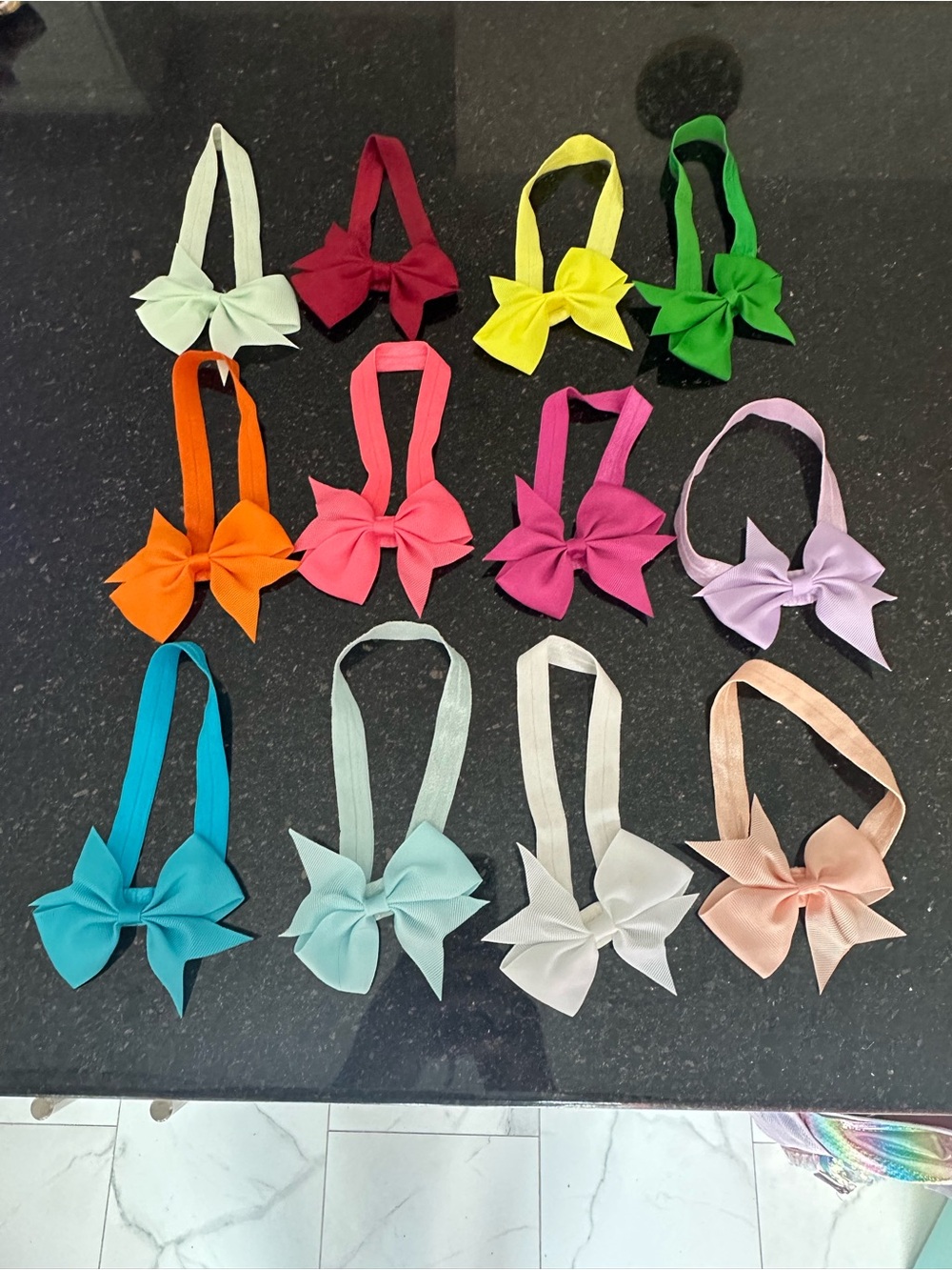 12 Pieces Baby Girl Headbands Newborn
Infant Toddler Bow Hair Bands Set new